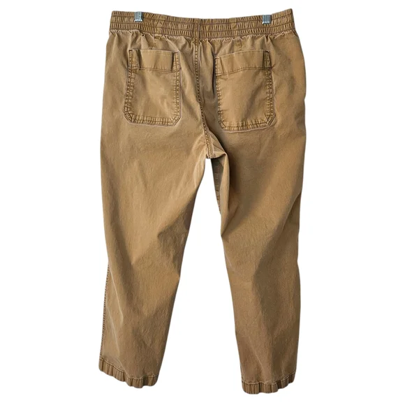 L.L. Bean Womens Lakewashed Chino Pants Mid Rise Pull On Elastic Waistband 12P - Picture 2 of 9